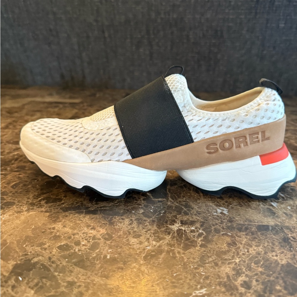 Sorel Women's White, Black & Tan Slip-On Sneakers - Picture 10 of 15